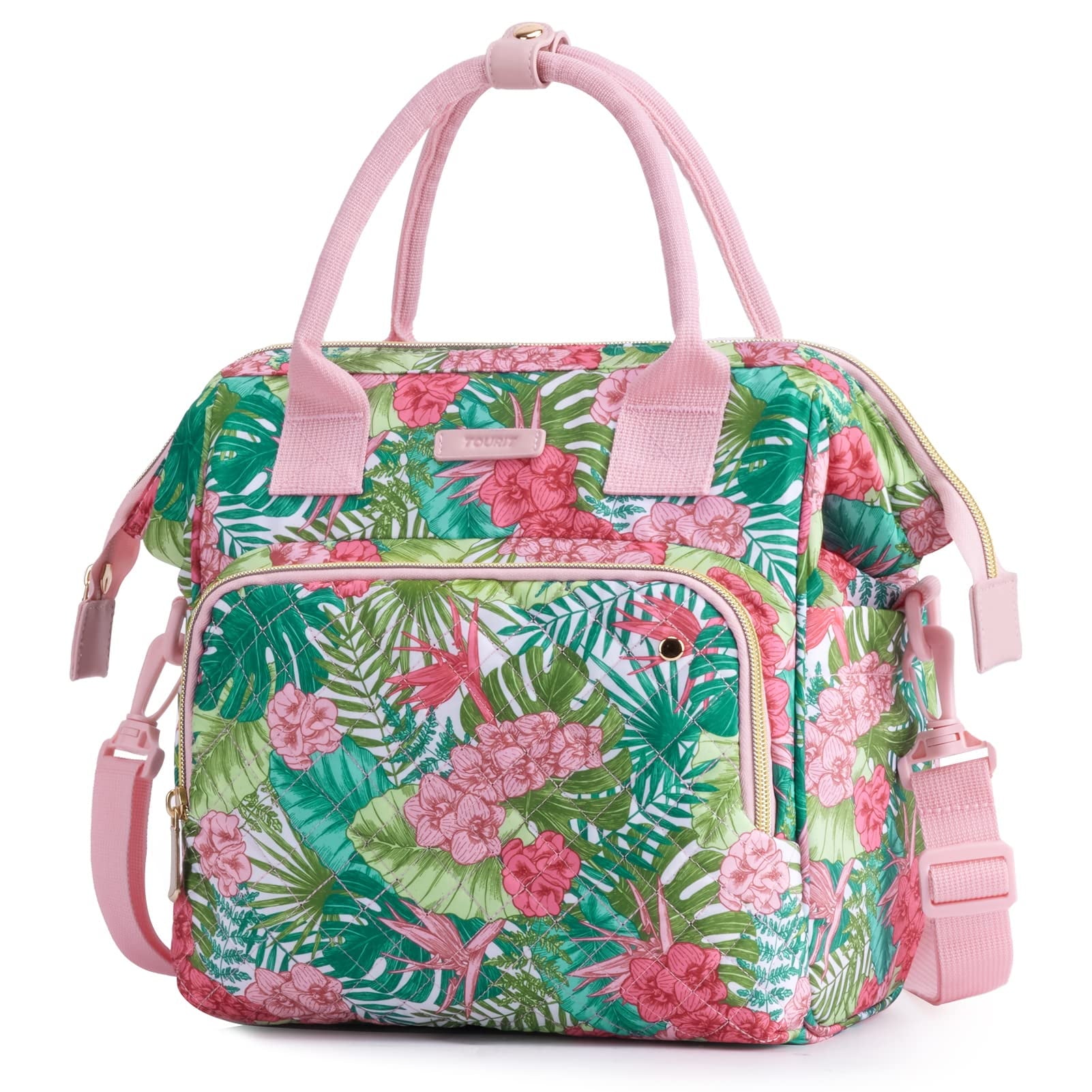 Floral Tropical Warm Keeping deals Lunch Bag with Shoulder Strap